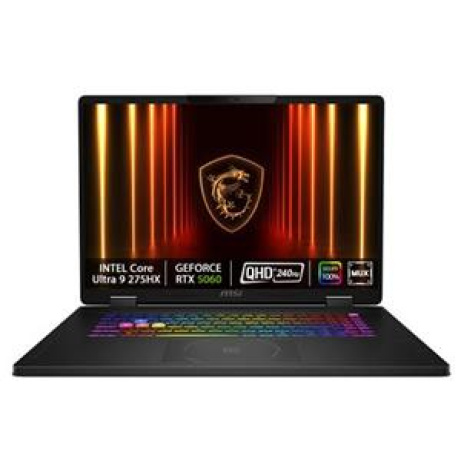 MSI Crosshair 18 HX AI A2XWFKG-027CZ/Core Ultra 9 275HX/32GB/2TB/RTX 5060, 8GB/18" QHD+ IPS,240Hz/Win11 home/černá