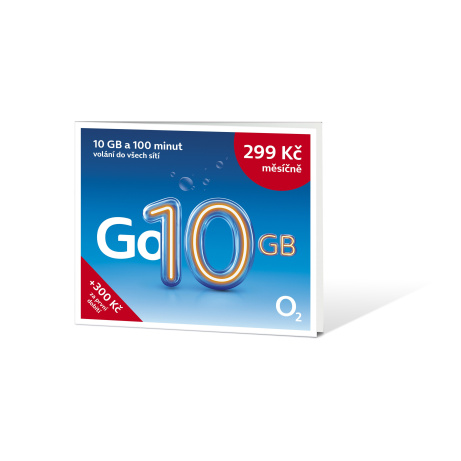 O2 Předplacená karta Go 10 GB