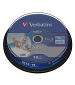 VERBATIM BD-R SL DataLife 25GB, 6x, printable, spindle 10 ks