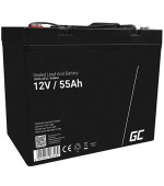 Green Cell AGM VRLA 12V 55Ah maintenance-free battery for mower, scooter, boat, wheelchair
