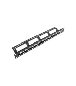 LANBERG PATCH PANEL BLANK 24 PORTŮ 1U STAGGERED S ORGANIZÉREM PRO MODULY KEYSTONE BLACK