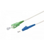 SC/APC - LC/UPC simplex 9/125 SM 1m arm.bílý 3mm B3 LSZH