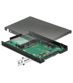 Delock 2.5” Převodník SATA 22 pin > 1 x mSATA / 1 x CFast - 9,5 mm