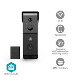 Nedis WIFICDP31BK - SmartLife Dveřní Video Telefon| Wi-Fi | Napájení z baterie | 2x Full HD 1080p | IP54 | Snímač pohybu