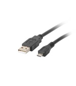 LANBERG Micro USB (M) na USB-A (M) 2.0 kabel 1m, černý