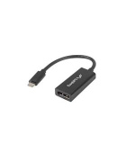 LANBERG USB-C(M) 3.1 na Displayport(F) adaptér kabel 15CM černý