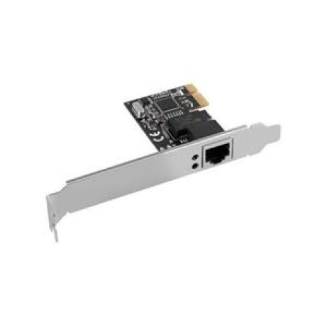 LANBERG PCI-EXPRESS->RJ45 ETHERNETOVÝ ADAPTÉR SÍŤOVÁ KARTA  PCI-E X1 1X RJ45 1GB RTL8111C NÍZKÝ PROFIL