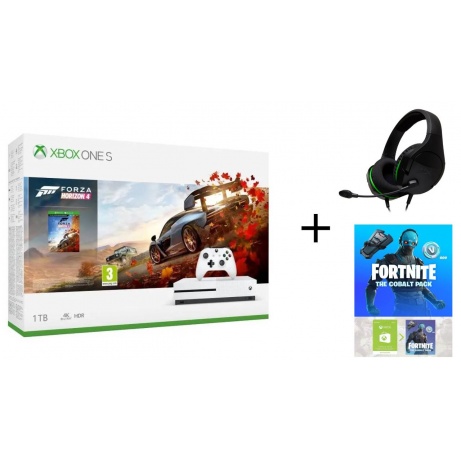XBOX ONE S 1 TB + Forza Horizon 4 + Fortnite The Cobalt Pack + sluchátka Kingston HyperX ZDARMA