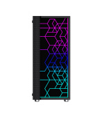 Gembird Computer Fornax 2500 ARGB/Midi Tower/Transpar./Černá