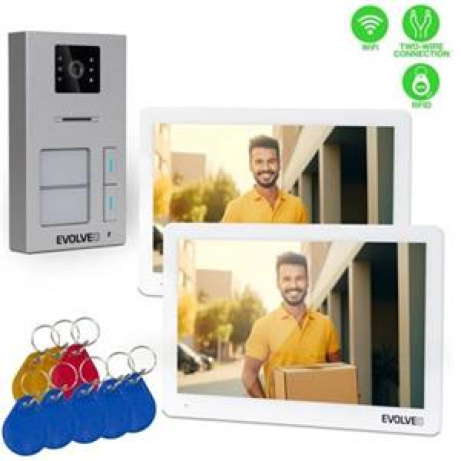 EVOLVEO DoorPhone 20-2W - 2 drátový videotelefon s aplikací pro dvě domácnosti a 32GB pamětí