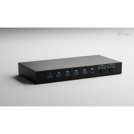 i-tec USB-C KVM Docking station for 3 Hosts, Dual Display, Power Delivery 1x 92W/2x 65W
