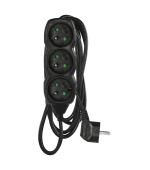 EMOS prodlužovací přívod 3z/3m, černý, 1,5mm