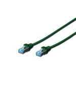 Digitus CAT 5e SF-UTP patch cable, PVC AWG 26/7, length 1 m, color green