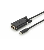 DIGITUS kabelový převodník USB C na VGA 2,0m, 1920x1200 @ 60Hz CE, zlacené konektory