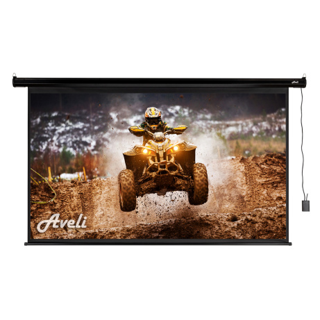 Elektrické projekční plátno AVELI, 265x149 (16:9) 120", černý tubus