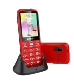 EVOLVEO EasyPhone XO, mobilní telefon pro seniory s nabíjecím stojánkem (červená barva)