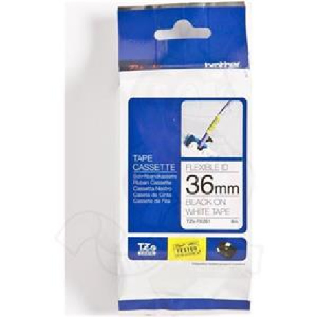 Brother - TZe-FX611,  žlutá / černá, 6 mm,  s flexibilní páskou