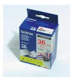 Brother - TZe-262, bílá / červená - (36mm, lamin.)