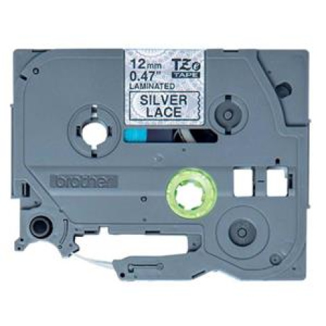 Brother - TZe-MPSL31 páska se stříbrnými vzory / černá (12mm, 4m)