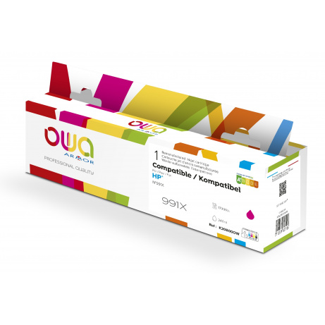 OWA ARMOR ink kompatibilní s HP M0J94AE, červená/magenta, 991X
