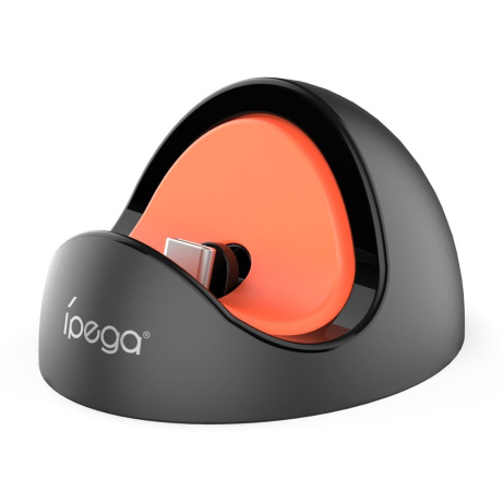 iPega SW2041 Mini Nabíjecí Dok pro Nintendo Switch Lite/Nintendo Switch/Nintendo Switch 2 Black/Red