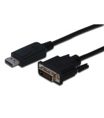 Digitus DisplayPort adapter cable, DP - DVI (24+1) M/M, 2.0m, w/interlock, DP 1.1a compatible, CE, bl