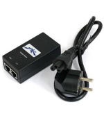 Ubiquiti POE-48, Gigabit PoE adapter 48V/0,5A (24W), pro UAP-PRO, RocketM5-Ti, včetně napájecího kabelu