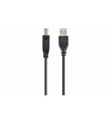 GEMBIRD Kabel USB A-B 1,8m 2.0 HQ Black, zlacené kontakty