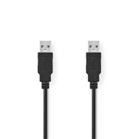 Nedis CCGB60000BK20 - USB 2.0 kabel | A Zástrčka - A Zástrčka | 2 m | Černá barva