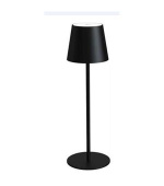 PLATINET TABLE RESTAURANT LAMP WATERPROOF IP44 REGULATION RECHARGABLE BLACK