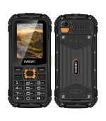 EVOLVEO StrongPhone Q1, vodotěsný odolný Dual SIM telefon, černo-oranžový