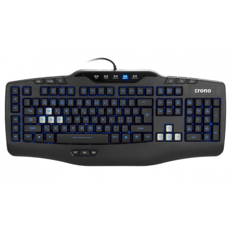 Crono CK3000 - modré podsvícená herní klávesnice, CZ + SK, USB
