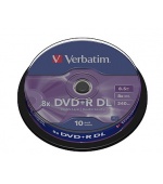 VERBATIM DVD+R(10-Pack)Spindl/MattSlvr/8x/8.5GB