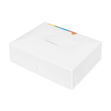 DIGITUS Zásuvka FTTH, s povrchem adaptéru 4x SC (PC) SX a montáží na lištu DIN