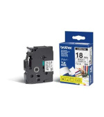 Brother - TZe-141, průsvitná / černá (18mm, laminovaná)