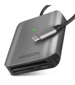AXAGON CRE-S3C, hliníková vysokorychlostní USB-C 3.2 Gen 1 čtečka paměťových karet. 3 sloty, UHS-II