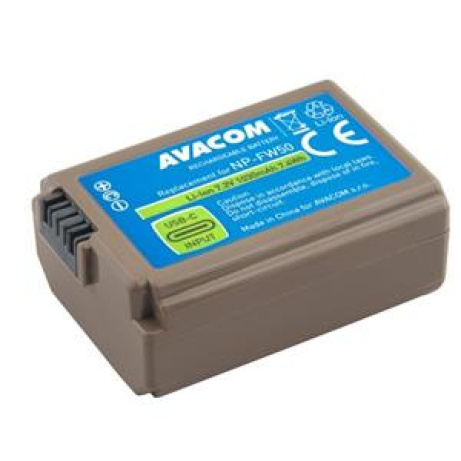 AVACOM Náhradní baterie Sony NP-FW50 vstup USB-C Li-Ion 7.2V 1030mAh 7.4Wh