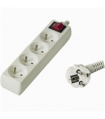 Prodlužovací přívod 230V, 10m,4 zásuvky + vypínač