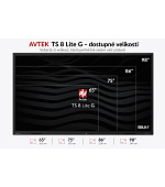 AVTEK TS 8 Lite G 75, interaktivní dotykový displej 75", 4K, 8GB/128GB, EDLA, Android 14