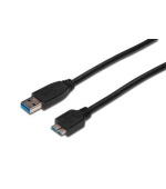 Digitus USB 3.0 kabel, USB A - Micro USB B, M / M, 1 m,UL, bl