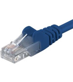 Premiumcord Patch kabel CAT6a S-FTP, RJ45-RJ45, AWG 26/7 0,5m modrá