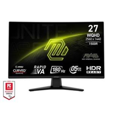 MSI Gaming monitor MAG 274CXF 27" Rapid VA zakřivený/FHD/280Hz/0,5ms/2xHDMI/DP/černá