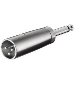 PremiumCord XLR mikrofonní redukce, XLR male - Jack 6,3mm mono male