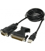 PremiumCord USB 2.0 - RS 232 převodník krátký, osazen chipem od firmy FTDI