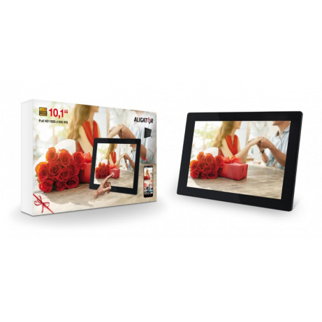 Chytrý Wi-Fi fotorámeček Aligator 10,1", černý