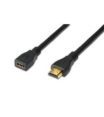 Digitus HDMI High Speed s Ethernetem prodlužovací kabel, typ A, M / F, 2,0 m,  HDMI 1.4, UL, bl, zlacené kontakty