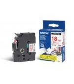 Brother - TZe-242, bílá / červená (18mm, laminovaná)