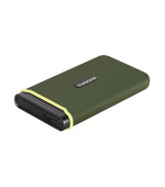 Transcend ESD380C 4TB USB 3.2 Gen 2x2 (USB-C) Externí Anti-Shock SSD disk (3D TLC), 2000MB/R, 2000MB/W, armádní zelená