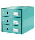 LEITZ Zásuvkový box  Click&Store, 3 zásuvky, ledově modrá