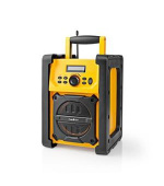 Nedis RDFM3100YW - FM Rádio na staveniště| 15 W | Bluetooth® | IPX5 | Držadlo | Černá / Žlutá